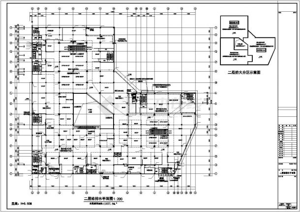 [南京]购物中心给排水施工图纸(含虹吸雨水、太阳能热水、压力排水、中水源水收集系统)
